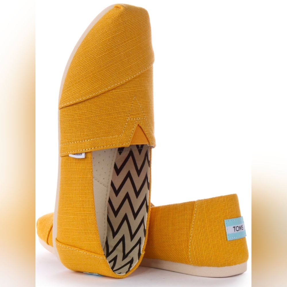 Toms Womens Alpargata Golden Yellow Heritage Canvas Size 7 MSRP $54.95 - Picture 2 of 8